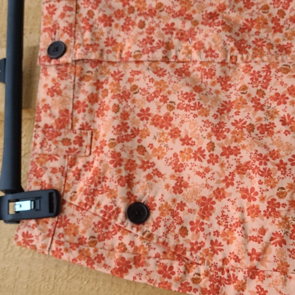 Rust Orange Floral Mini Skirt - Picture 3 of 7